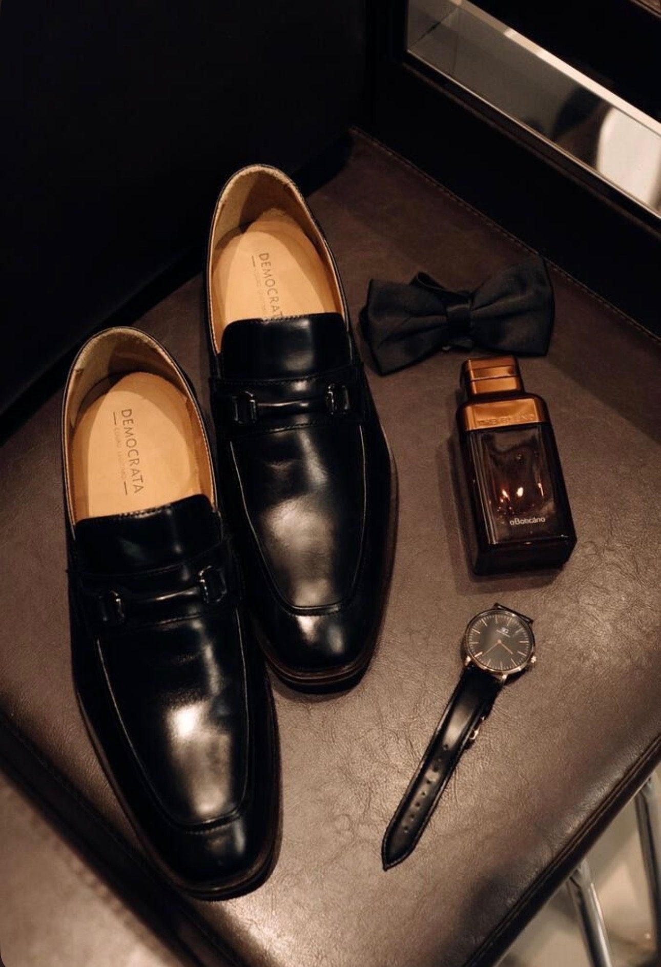 The complete Black Tie Shine vintage station and tailored attendant
